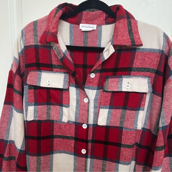 Lovers and Friends Kaianna Red Plaid Shacket XS - Picture 6 of 7
